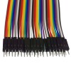 Connection cables M-F, colored 17 cm - 40 pcs