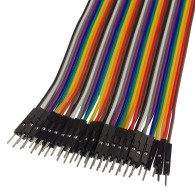 Connection cables M-F, colored 17 cm - 40 pcs