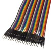 Connection cables M-F, colored 17 cm - 40 pcs