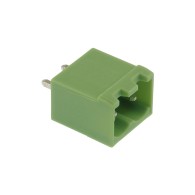 TBG-5-PW-2P/GN Male header for PCB, 2-pin, vertical, enclosed, 5.08mm, RoHS compliant.