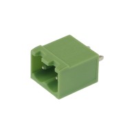 TBG-5-PW-2P/GN Male header for PCB, 2-pin, vertical, enclosed, 5.08mm, RoHS compliant.