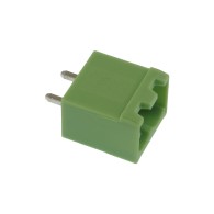 TBG-5-PW-2P/GN Male header for PCB, 2-pin, vertical, enclosed, 5.08mm, RoHS compliant.