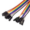Connecting cables F-F, colored 17 cm - 10 pcs