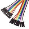 Connecting cables F-F, colored 17 cm - 10 pcs
