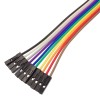 Connecting cables F-F, colored 17 cm - 10 pcs