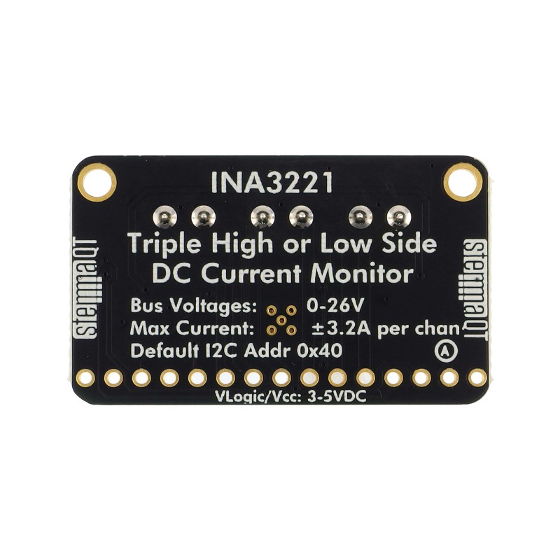 STEMMA QT INA3221 - moduł z 3-kanałowym czujnikiem prądu 0-26 VDC