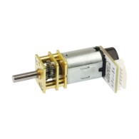 DCGM-N20-12V-EN-200RPM miniature 12 V DC motor with gearbox and encoder - Waveshare 26377