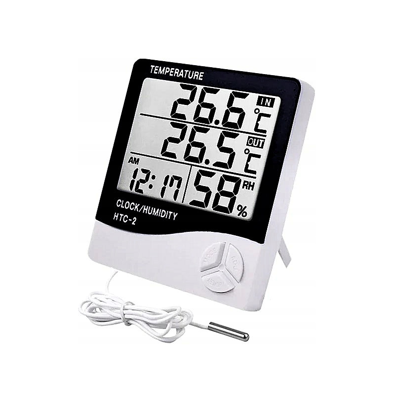 Термогігрометр метеостанція HTC-2
