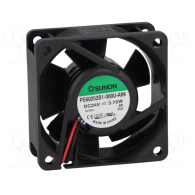 Wentylator osiowy 60×60×25mm, 24VDC, 61,16m³/h, 44dBA - Sunon PE60252B1-000U-A99