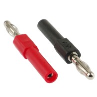 Adapter wtyku bananowego 2mm na 4mm czarny + czerwony