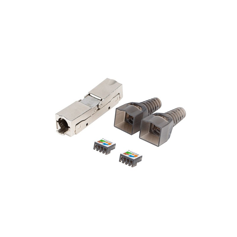 2X RJ45 CAT6A FTP PLUG 8P8C TOOL-LESS ADAPTER LANBERG