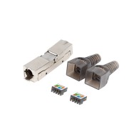 2X RJ45 CAT6A FTP PLUG 8P8C TOOL-LESS ADAPTER LANBERG