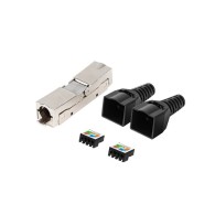 2X RJ45 CAT6 FTP PLUG 8P8C TOOL-LESS ADAPTER LANBERG