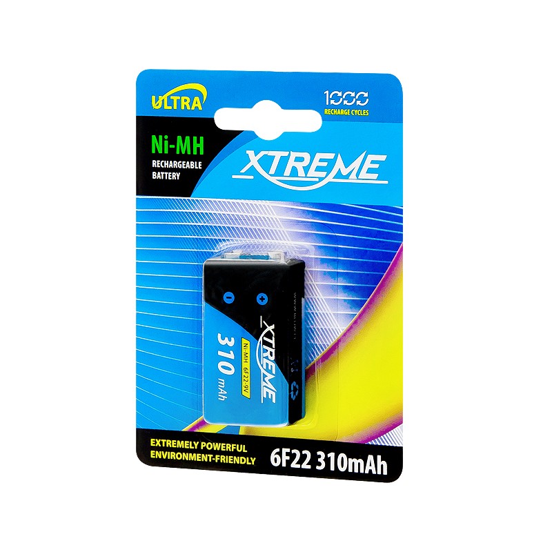 NI-MH 9V 310mAh Rechargeable Battery XTREME