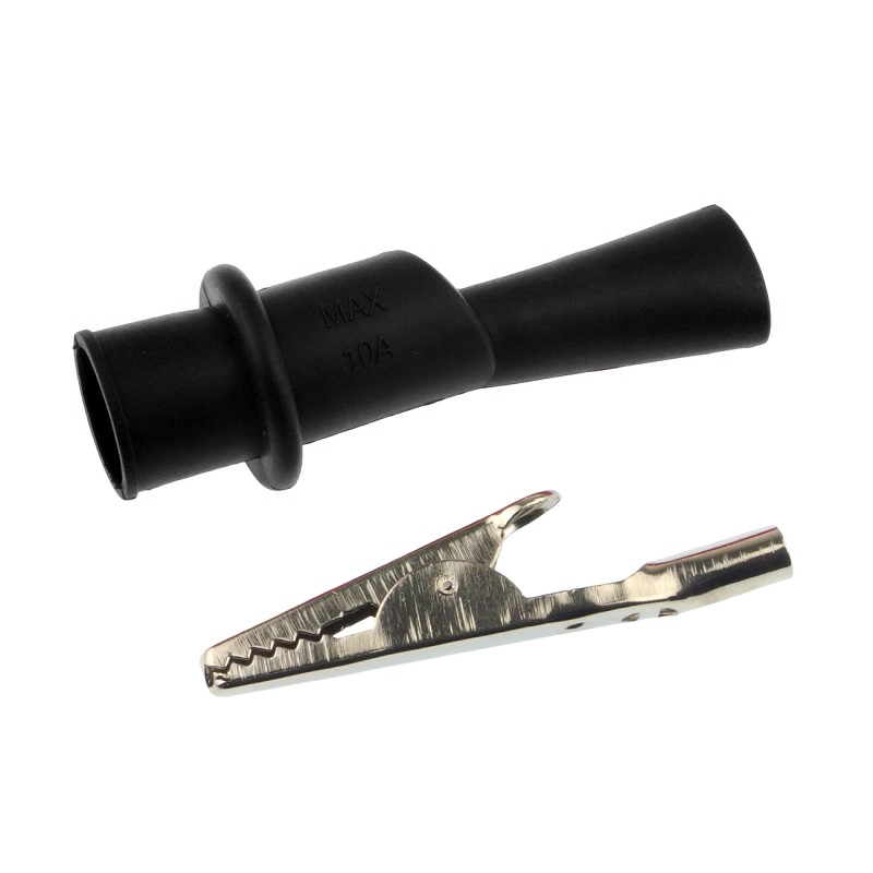 Test Clip (Alligator) JC-BBC04021 4 mm, 10 A, 1000 V CAT III, Black