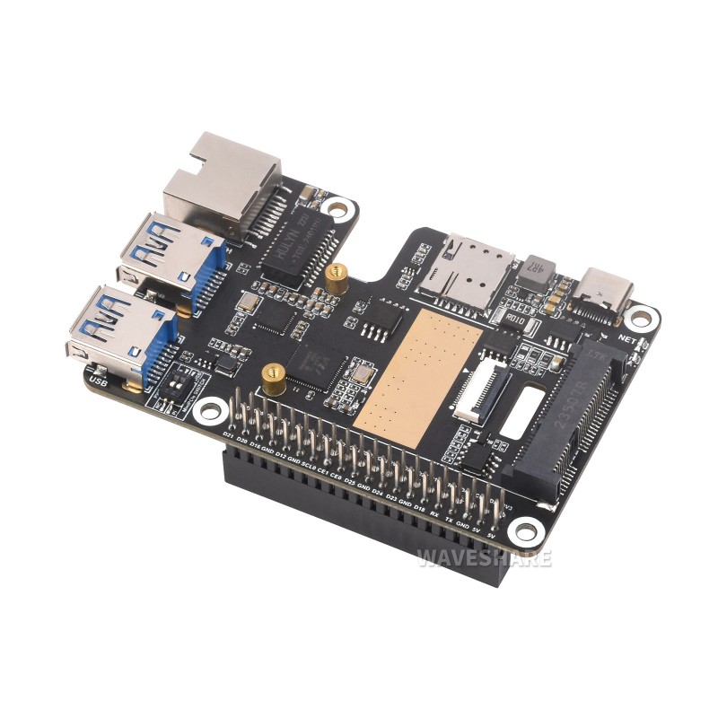 PCIe TO MiniPCIe GbE USB3.2 HAT+ PCIe TO MiniPCIe GbE USB3.2 HAT+