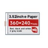 3.52inch e-Paper HAT (B)