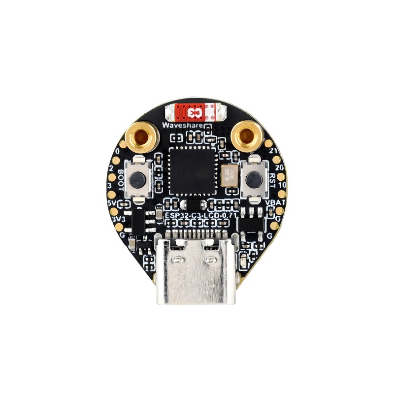 ESP32-C3 development board with 0.71″ round display 160×160 - Waveshare ...