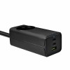 Wall charger Akyga 65W 2xUSB-C USB-A PD GaN 5-20V / 1.5-4.5A + AC Socket