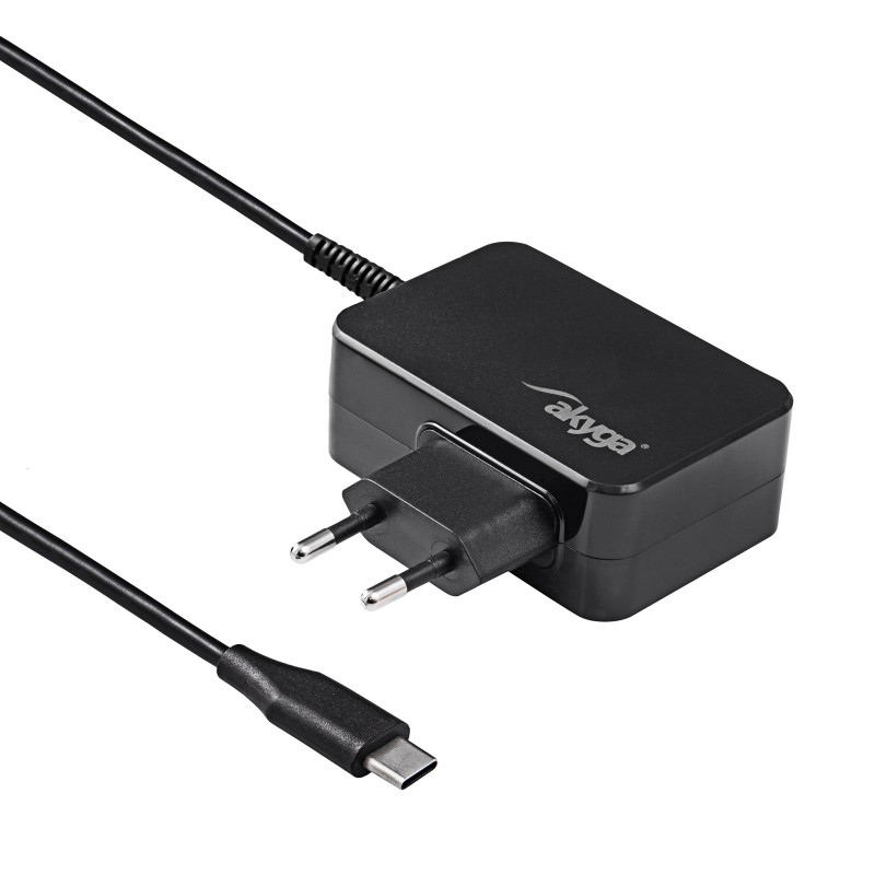 Notebook Power Supply Akyga 5-20V / 3-3.25A 65W USB type C 1.8m GaN