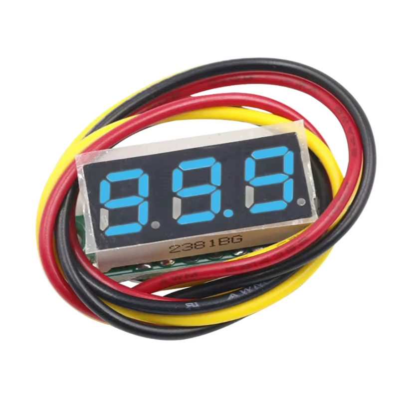 Moduł woltomierza 0-100V z wyświetlaczem LED - Niebieski