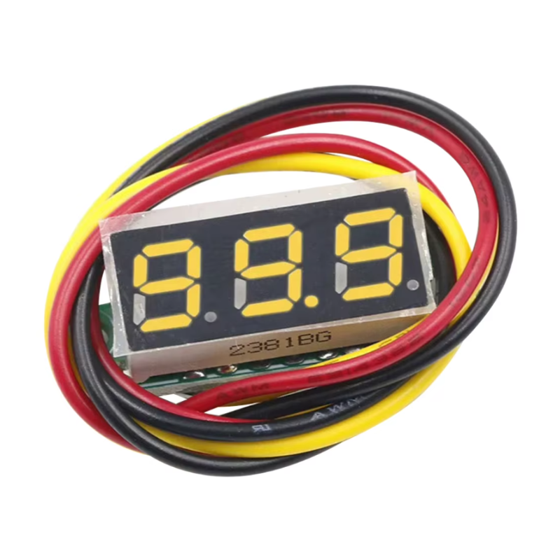 Moduł woltomierza 0-100V z wyświetlaczem LED - Żółty