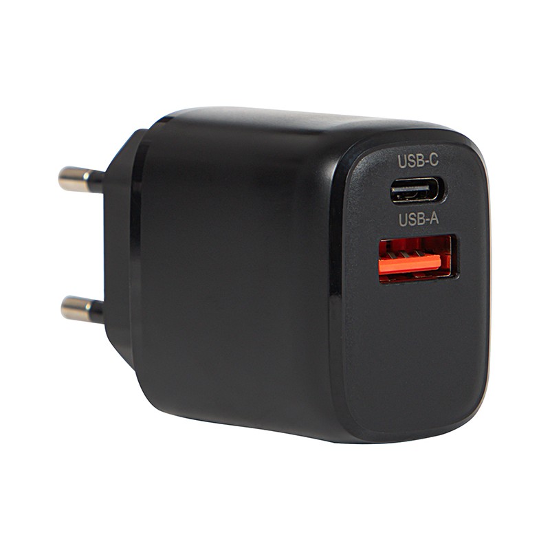 Ładowarka sieciowa gniazdo USB + USB-C QC 20W Blow