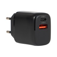 Ładowarka sieciowa gniazdo USB + USB-C QC 20W Blow