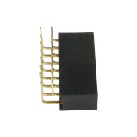 Contact strip 2.54mm, angled 2x8, black - 10 pcs.