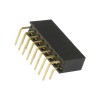 Contact strip 2.54mm, angled 2x8, black - 10 pcs.