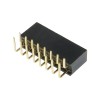 Contact strip 2.54mm, angled 2x8, black - 10 pcs.