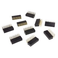 Contact strip 2.54mm, angled 2x8, black - 10 pcs.