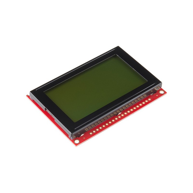 128x64 LCD graphic display with LED backlight (green)