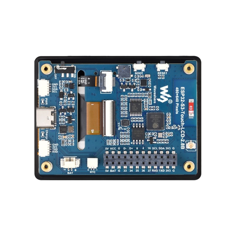 Плата разработки ESP32-S3 Type B с сенсорным экраном 2,8 дюйма с разрешением 480×640 — Waveshare 30103