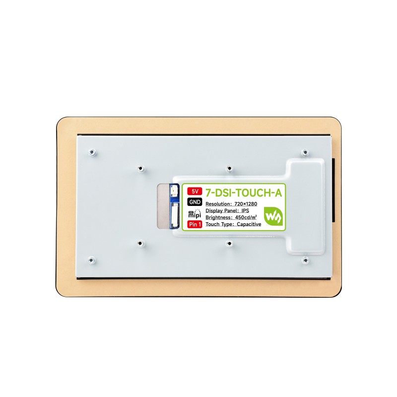 7-дюймовий ємнісний сенсорний дисплей DSI 1280×720 для Raspberry Pi - Waveshare 30323