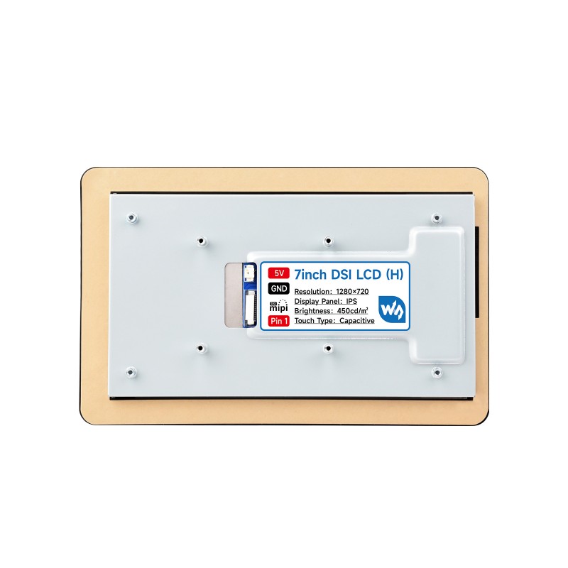 7-дюймовий ємнісний сенсорний дисплей DSI 1280×720 для Raspberry Pi - Waveshare 30646