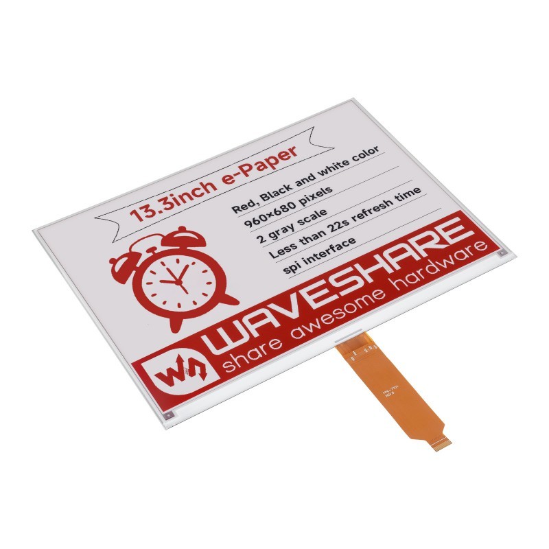 e-Paper (B) 13.3″ E-Ink display 960×680 - Waveshare 27112