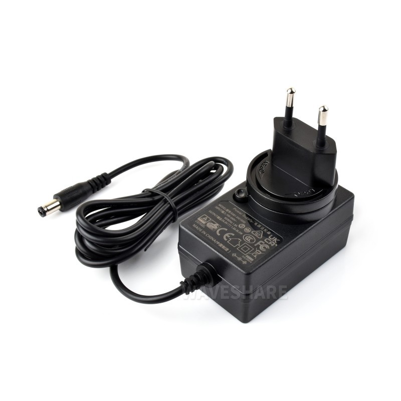 Zasilacz impulsowy 24 V 1.5 A 5.5×2.1 mm 1,2 m - Waveshare 30346