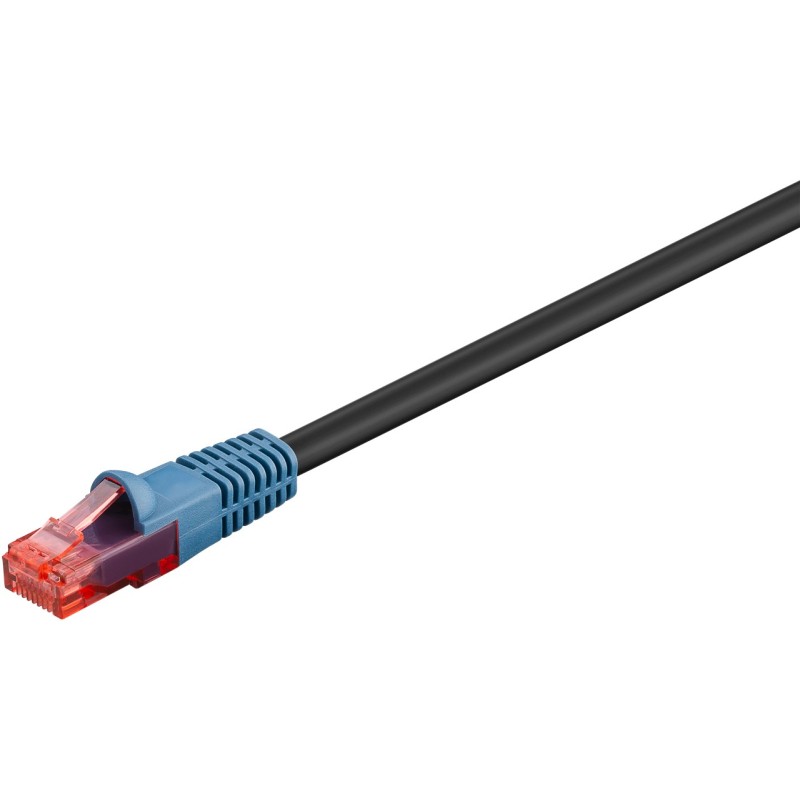 CAT 6 patch cable for outdoor use, U/UTP, black, 30 m Goobay
