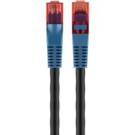 CAT 6 patch cable for outdoor use, U/UTP, black, 30 m Goobay