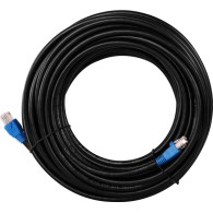 CAT 6 patch cable for outdoor use, U/UTP, black, 30 m Goobay