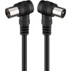 Angled antenna cable, male to female, 1.5 m Goobay