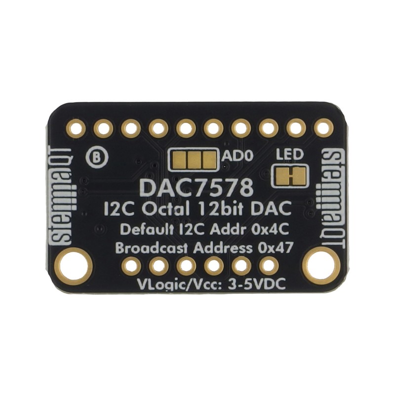 STEMMA QT DAC7578 Breakout - модуль з 8-канальним ЦАП I2C конвертером DAC7578