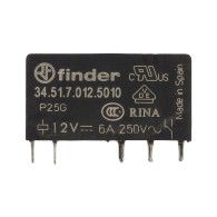 Electromagnetic relay SPDT, 12V DC, 6A/250VAC, Finder 34.51.7.012.5010
