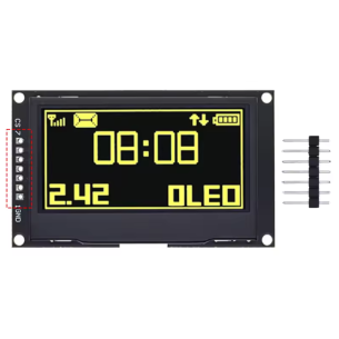2.42" 128x64 OLED display with SPI interface (yellow)