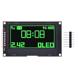 2.42" 128x64 OLED display with SPI interface (green)
