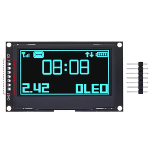 2.42" 128x64 OLED display with SPI interface (blue)