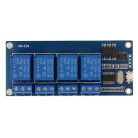 modRL04_uUSB - power module with four 10A relays and UART / USB interface