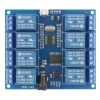 modRL08_uUSB - power module with eight 10A and UART / USB relays