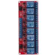 modRL08_ISO - power module with eight 5V relays and optoisolation of inputs